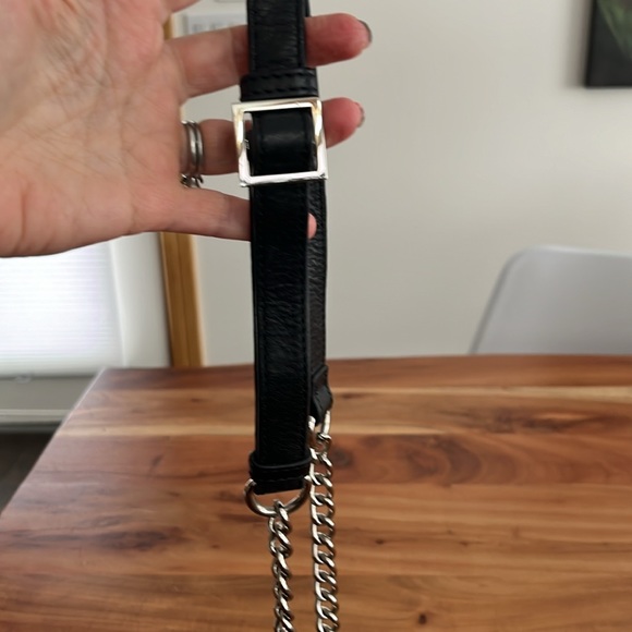 Badgley Mischka Leather Chain Link Crossbody Mini Purse - Picture 6 of 13